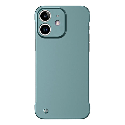 For iPhone 12 mini Frameless Metallic Paint Hybrid PC Phone Case(Green) by buy2fix