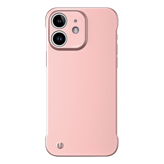 For iPhone 12 mini Frameless Metallic Paint Hybrid PC Phone Case(Rose Gold) by buy2fix