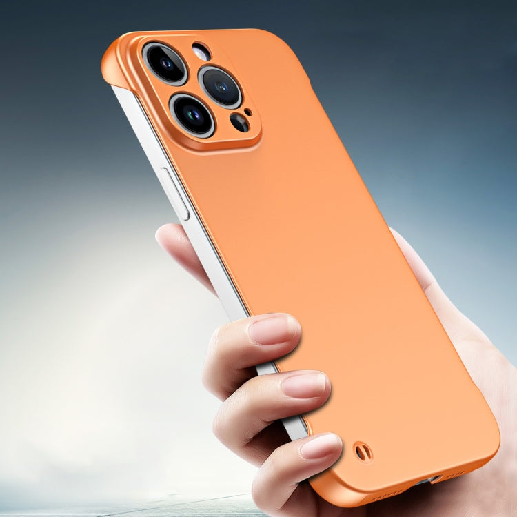 For iPhone 11 Frameless Metallic Paint Hybrid PC Phone Case(Orange) by buy2fix
