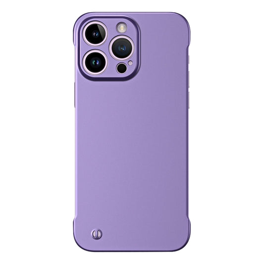 For iPhone 12 Pro Frameless Metallic Paint Hybrid PC Phone Case(Deep Purple) by buy2fix