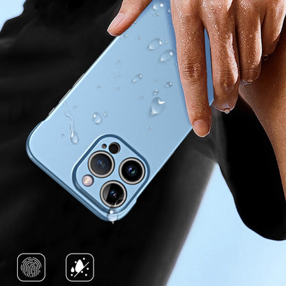 For iPhone 13 Pro Max Frameless Metallic Paint Hybrid PC Phone Case(Space Silver) by buy2fix