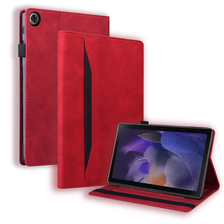 For Samsung Galaxy Tab A9+ / A11+ Splicing Shockproof Leather Tablet Case(Red) by buy2fix