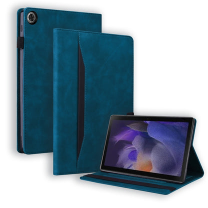 For Samsung Galaxy Tab A9 / A11 Splicing Shockproof Leather Tablet Case(Blue) by buy2fix