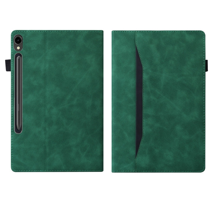 For Samsung Galaxy Tab S9 FE Splicing Shockproof Leather Tablet Case(Green) by buy2fix
