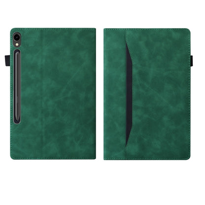 For Samsung Galaxy Tab S9 FE Splicing Shockproof Leather Tablet Case(Green) by buy2fix