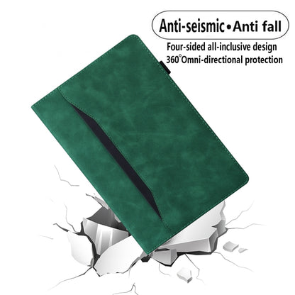 For Samsung Galaxy Tab S9 FE Splicing Shockproof Leather Tablet Case(Green) by buy2fix