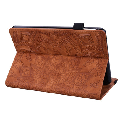 For Samsung Galaxy Tab S9 FE+ Calf Texture Embossed Leather Tablet Case(Brown) by buy2fix