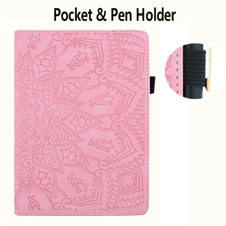 For Samsung Galaxy Tab S9 FE+ Calf Texture Embossed Leather Tablet Case(Pink) by buy2fix