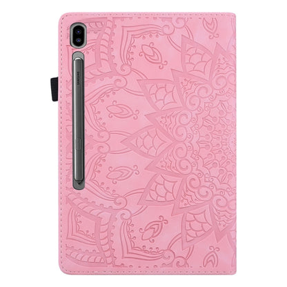 For Samsung Galaxy Tab S9 FE+ Calf Texture Embossed Leather Tablet Case(Pink) by buy2fix