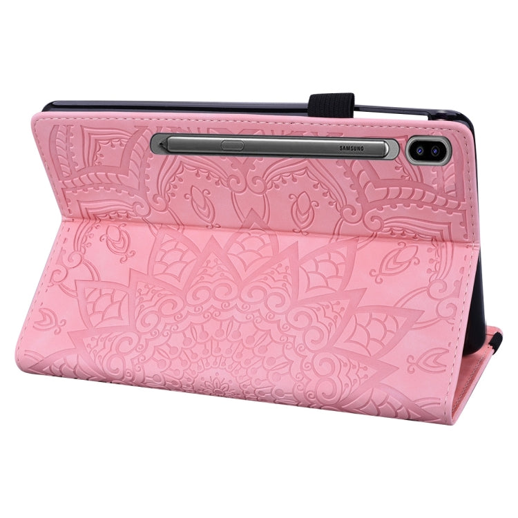 For Samsung Galaxy Tab S9 FE+ Calf Texture Embossed Leather Tablet Case(Pink) by buy2fix