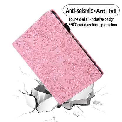 For Samsung Galaxy Tab S9 FE+ Calf Texture Embossed Leather Tablet Case(Pink) by buy2fix