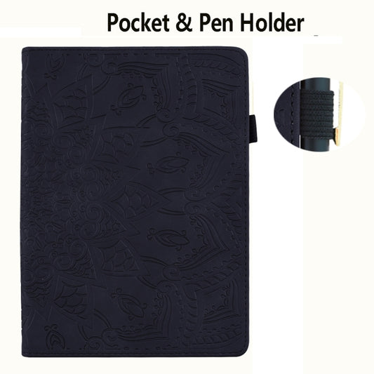 For Samsung Galaxy Tab S10 Ultra/ S11 Ultra Calf Texture Embossed Leather Tablet Case(Black) - Galaxy Tab S9 Ultra Cases by buy2fix | Online Shopping UK | buy2fix