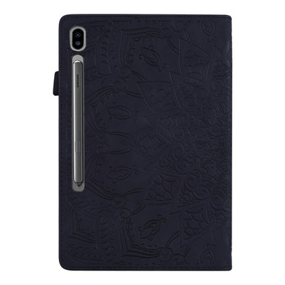 For Samsung Galaxy Tab S10 Ultra/ S11 Ultra Calf Texture Embossed Leather Tablet Case(Black) - Galaxy Tab S9 Ultra Cases by buy2fix | Online Shopping UK | buy2fix