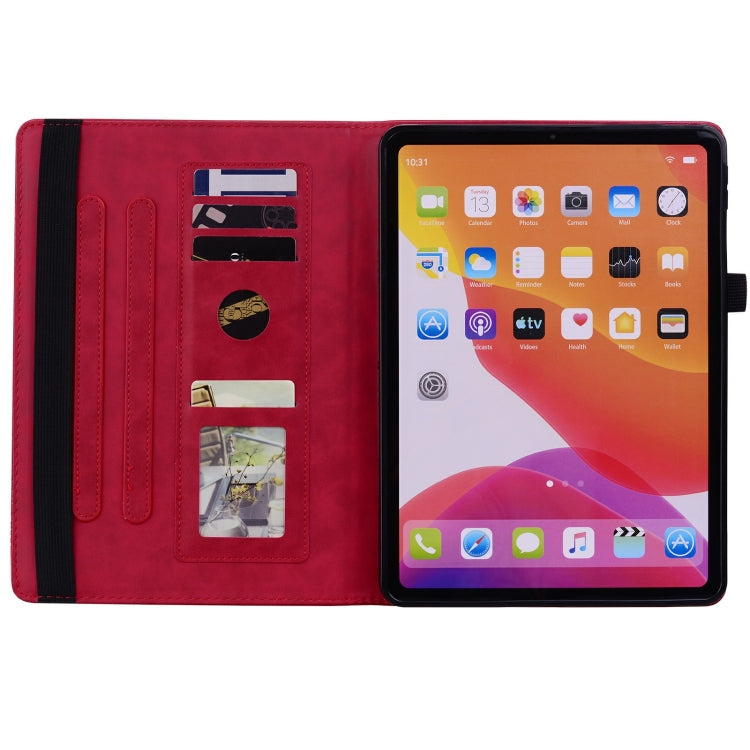 For Lenovo Tab M11 / Xiaoxin Pad 11 2024 Calf Texture Embossed Leather Tablet Case(Red) - Lenovo by buy2fix | Online Shopping UK | buy2fix