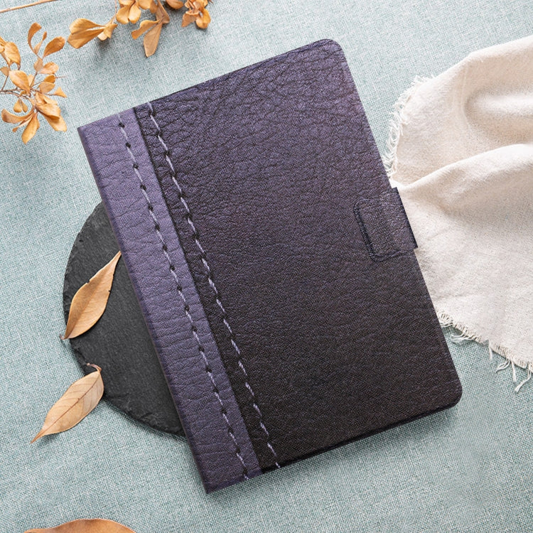 For Samsung Galaxy Tab A9 Stitching Solid Color Smart PU Tablet Case with Sleep / Wake-up Function(Grey) - Galaxy Tab A9 by buy2fix | Online Shopping UK | buy2fix