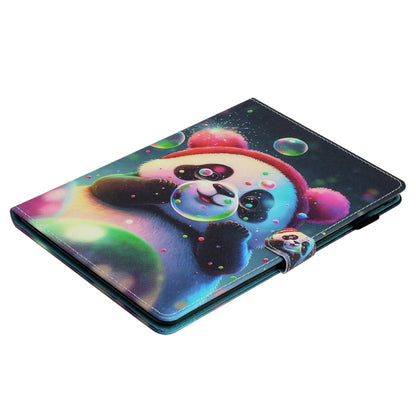 For Samsung Galaxy Tab A9+ Coloured Drawing Stitching Smart PU Tablet Case with Sleep / Wake-up Function(Panda) - Galaxy Tab A9+ by buy2fix | Online Shopping UK | buy2fix