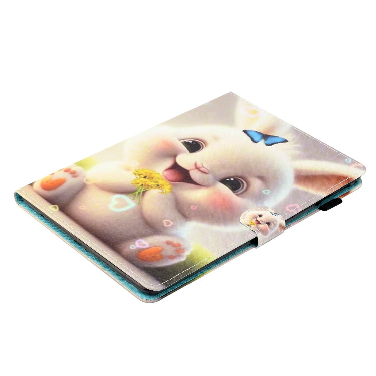 For Samsung Galaxy Tab A9+ Coloured Drawing Stitching Smart PU Tablet Case with Sleep / Wake-up Function(Rabbit) - Galaxy Tab A9 by buy2fix | Online Shopping UK | buy2fix