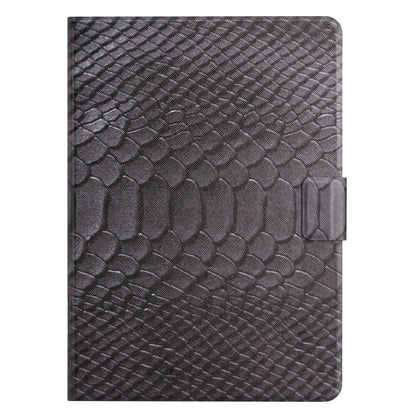 For Samsung Galaxy Tab A9+ Solid Color Crocodile Texture Smart PU Tablet Case with Sleep / Wake-up Function(Black) - Galaxy Tab A9+ by buy2fix | Online Shopping UK | buy2fix