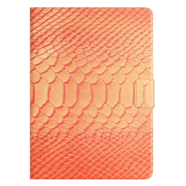 For Samsung Galaxy Tab A9+ Solid Color Crocodile Texture Smart PU Tablet Case with Sleep / Wake-up Function(Orange) - Galaxy Tab A9+ by buy2fix | Online Shopping UK | buy2fix