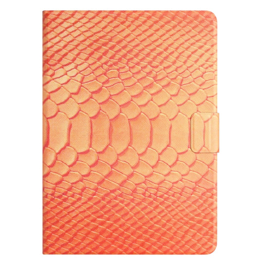 For Samsung Galaxy Tab A9+ Solid Color Crocodile Texture Smart PU Tablet Case with Sleep / Wake-up Function(Orange) - Galaxy Tab A9+ by buy2fix | Online Shopping UK | buy2fix