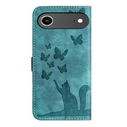 For iPhone Air Butterfly Cat Embossing Flip Leather Phone Case(Wathet) - iPhone Air Cases by buy2fix | Online Shopping UK | buy2fix