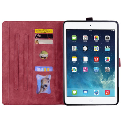 For iPad Pro 9.7 / 9.7 2018 / 2017 Cartoon Sakura Cat Embossed Smart Leather Tablet Case(Red) - iPad Pro 9.7 inch Cases by buy2fix | Online Shopping UK | buy2fix