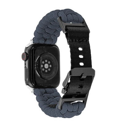 For Apple Watch Ultra 2 49mm Paracord Plain Braided Webbing Buckle Watch Band(Grey) by buy2fix