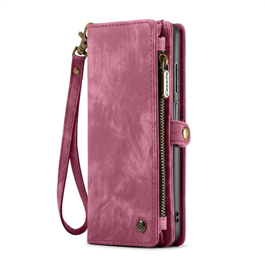 For Samsung Galaxy A25 4G CaseMe 008 Multifunctional Zipper Wallet Leather Phone Case with Lanyard(Red) by CaseMe