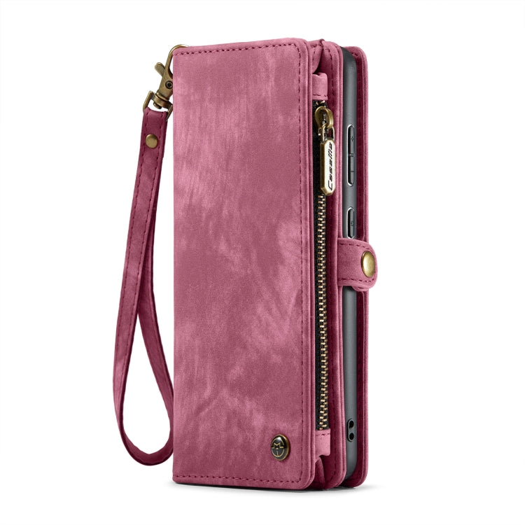 For Samsung Galaxy A35 5G CaseMe 008 Multifunctional Zipper Wallet Leather Phone Case with Lanyard(Red) by CaseMe