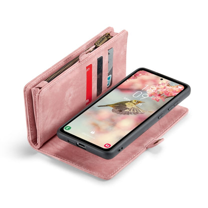 For Samsung Galaxy A55 5G CaseMe 008 Multifunctional Zipper Wallet Leather Phone Case with Lanyard(Pink) - Galaxy Phone Cases by CaseMe | Online Shopping UK | buy2fix