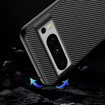 For Google Pixel 9 / 9 Pro Ultra-thin Carbon Fiber Texture Printing Phone Case(Black) by buy2fix