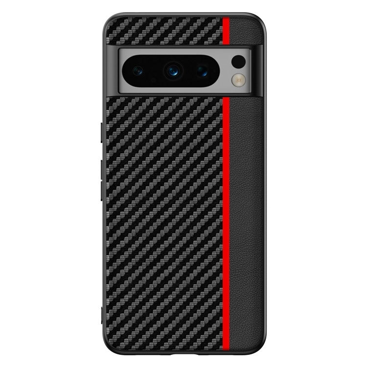 For Google Pixel 9 / 9 Pro Ultra-thin Carbon Fiber Texture Printing Phone Case(Black Red) by buy2fix