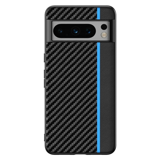 For Google Pixel 9 Pro XL Ultra-thin Carbon Fiber Texture Printing Phone Case(Black Blue) by buy2fix