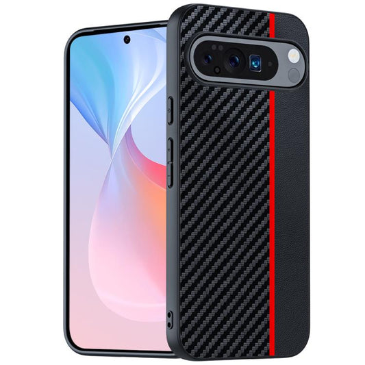 For Google Pixel 10 / 10 Pro Ultra-thin Carbon Fiber Texture Printing Phone Case(Black Red) - Google Cases by buy2fix | Online Shopping UK | buy2fix