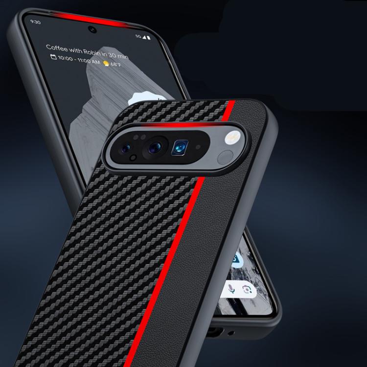 For Google Pixel 10 / 10 Pro Ultra-thin Carbon Fiber Texture Printing Phone Case(Black Red) - Google Cases by buy2fix | Online Shopping UK | buy2fix