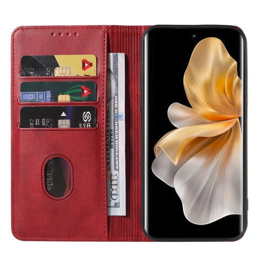 For vivo S18 Pro Magnetic Closure Leather Phone Case(Red) - vivo Cases by buy2fix | Online Shopping UK | buy2fix
