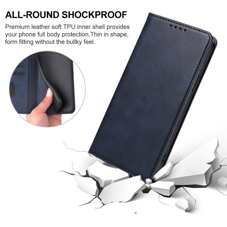 For vivo X100 Magnetic Closure Leather Phone Case(Blue) - vivo Cases by buy2fix | Online Shopping UK | buy2fix