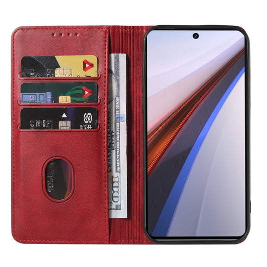 For vivo iQOO 12 Magnetic Closure Leather Phone Case(Red) - vivo Cases by buy2fix | Online Shopping UK | buy2fix