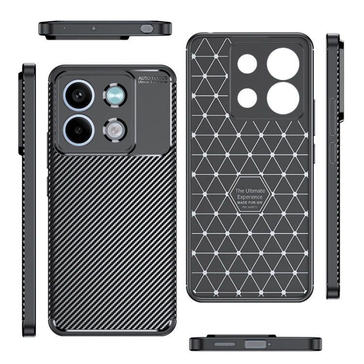 For Xiaomi Redmi Note 13 Carbon Fiber Texture Shockproof TPU Phone Case(Black) - Xiaomi Cases by buy2fix | Online Shopping UK | buy2fix