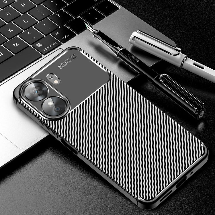 For Xiaomi Redmi 13C Carbon Fiber Texture Shockproof TPU Phone Case(Black) by buy2fix