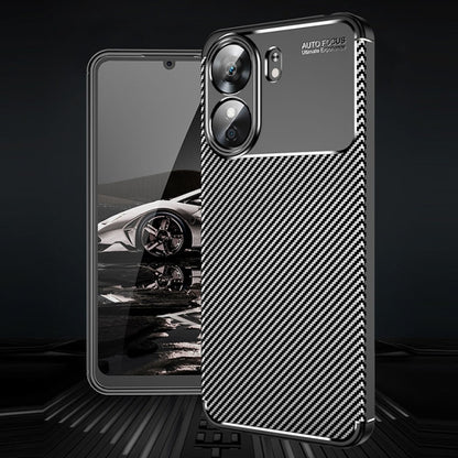 For Xiaomi Redmi 13C Carbon Fiber Texture Shockproof TPU Phone Case(Black) by buy2fix