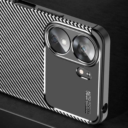 For Xiaomi Redmi 13C Carbon Fiber Texture Shockproof TPU Phone Case(Black) by buy2fix