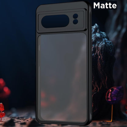 For Google Pixel 9 Pro Ultra-thin Translucent PC+TPU Phone Case(Black) - Google Cases by buy2fix | Online Shopping UK | buy2fix