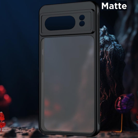 For Google Pixel 9 Pro Ultra-thin Translucent PC+TPU Phone Case(Black) - Google Cases by buy2fix | Online Shopping UK | buy2fix