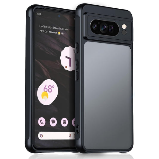 For Google Pixel 9 Pro Ultra-thin Translucent PC+TPU Phone Case(Black) - Google Cases by buy2fix | Online Shopping UK | buy2fix