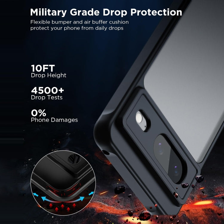 For Google Pixel 9 Ultra-thin Translucent PC+TPU Phone Case(Black) by buy2fix