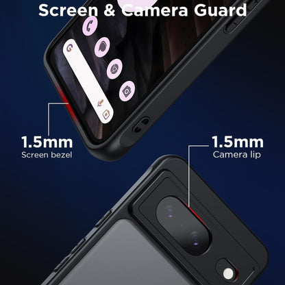 For Google Pixel 9 Ultra-thin Translucent PC+TPU Phone Case(Black) by buy2fix