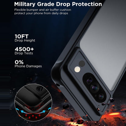 For Google Pixel 9 Pro XL Ultra-thin Translucent PC+TPU Phone Case(Black) by buy2fix