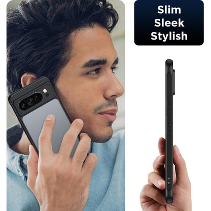 For Google Pixel 9 Pro XL Ultra-thin Translucent PC+TPU Phone Case(Black) by buy2fix