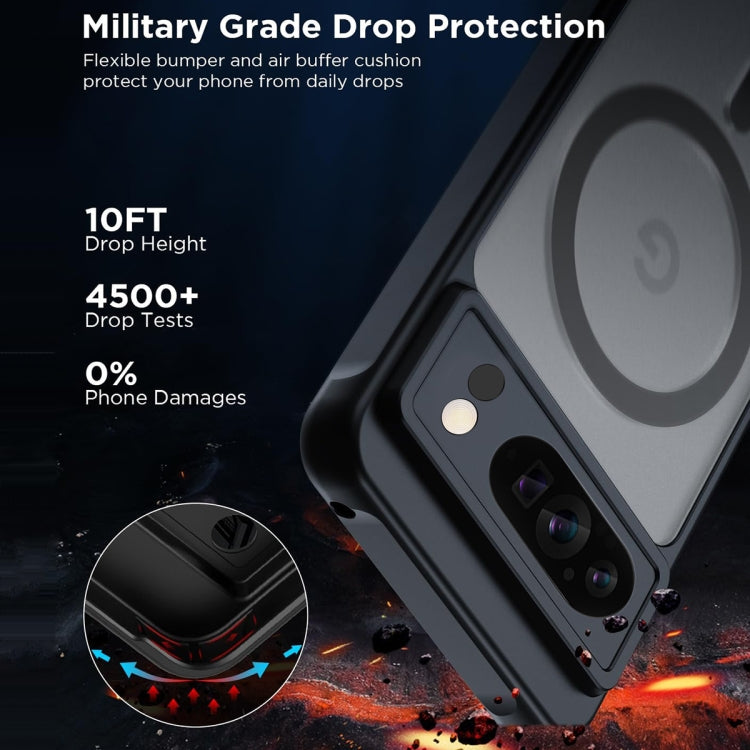 For Google Pixel 9 Pro XL MagSafe Ultra-thin Translucent PC+TPU Phone Case(Black) by buy2fix